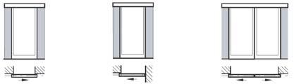Double bottom running track 4 doors, 1 partial slope and 1 complete slope Complete slope (Only rear door) Guide for Lateral frame profile Guide for complete slope complete