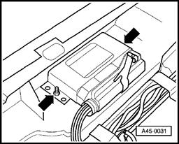 Page 12 of 12 45-17 ABS control module (ABS/EDL or ASR), removing and installing Location: