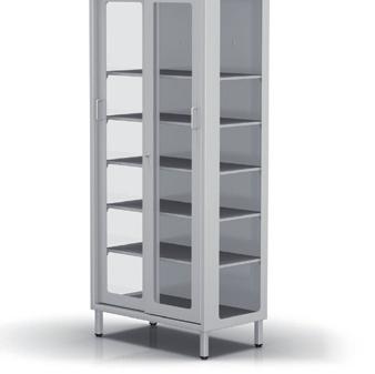 08 E AND STORAGE CABINETS 2-262 2-266 2-268 two full sliding doors, with lock and handle five adjustable stainless steel
