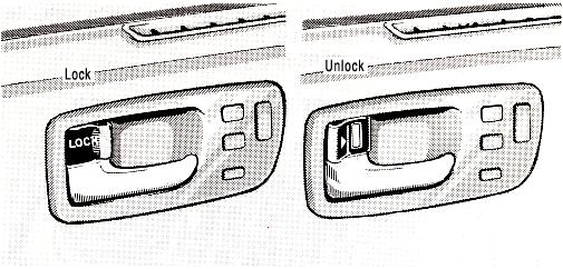 The doors lock and unlock simultaneously with either front door.