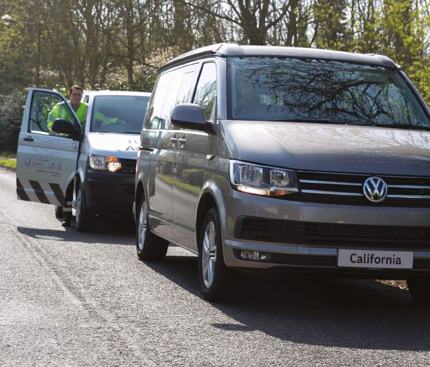 The following do not form part of Volkswagen Roadside Assistance: Caravans, trailers or other objects being towed.