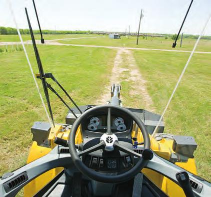 7-mph (35 kph) transmission for faster travel on the job site Includes two electronic ranges: 0 to 3.1 mph (5 kph) and 0 to 9.9 mph (16 kph), plus the mechanical-gear, high-speed range of 0 to 21.
