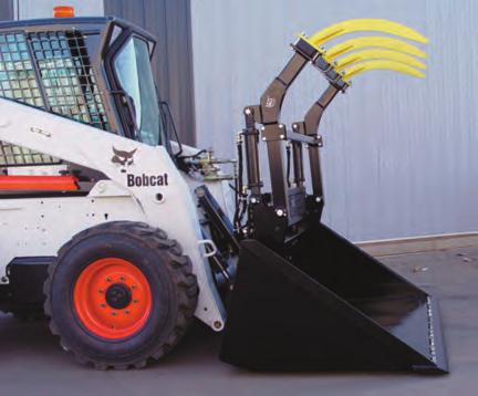 Optional Grapple Forks for Skid Steer Replacement Buckets Fixed Grapple 4 Tines - Standard 2" 4000 PSI Welded