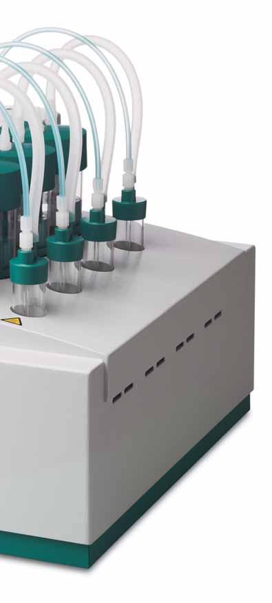Simple reaction vial handling Favorably-priced disposable reaction vessels are used with the 743 Rancimat.