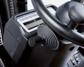 The diameter of the steering wheel is approximately 30cm, so the operator can control the steering wheel easily.