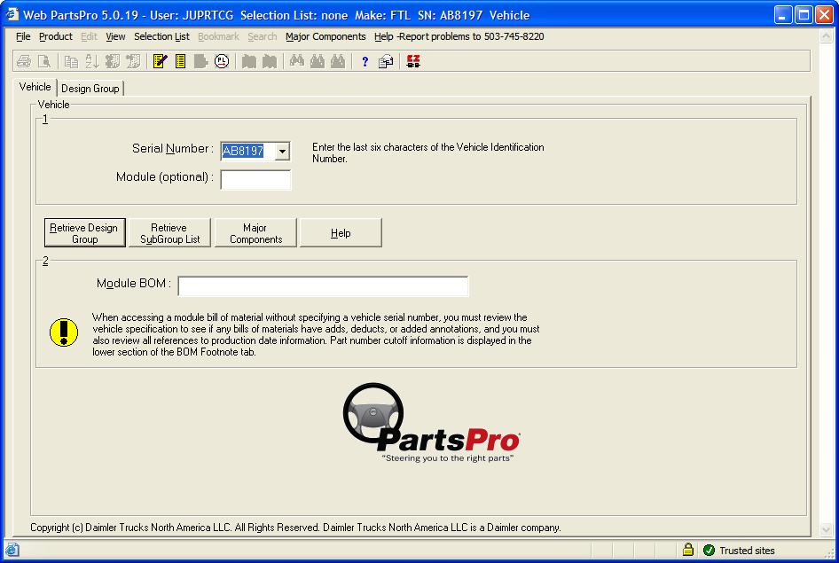 Section 1: Navigation eparts Login from PartsPro 1.