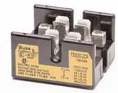 Class T fuse blocks 600V T600 Description: T600 (600V) fuse blocks for use with Class T fuses (Cooper Bussmann JJS). : See illustrations. Construction: Glass polyester, phenolic on 600A.