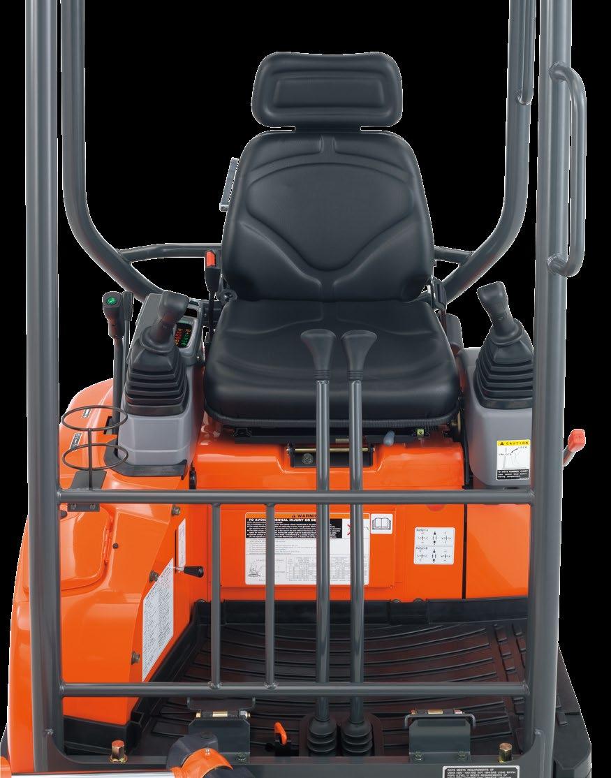 High-back suspension seat The s deluxe high-back seat increases productivity by providing optimum comfort for operators of