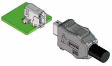small-sized I/O connector for industrial machinery.