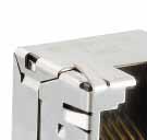 . Single action lock design The connector locks by simply inserting the plug into the receptacle.