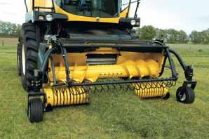 contour following, the FR9000 crop attachment frame has a built in lateral free float possibility as