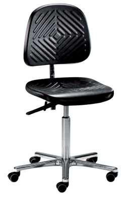 seat and backrest covered with leatherette.  Backrest adjustable in height (7 cm) and depth ( 5,5 cm).