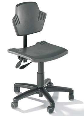 Padded seat, Ø 40 cm, covered with antimicrobial leatherette; it is resistant to mould and waterproof.
