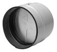 The TD fan duct connection flanges are manufactured from reinforced plastic, except for models 200, 200x, 250, 315, 355 and 400 which are constructed from epoxy-polyester coated metal.