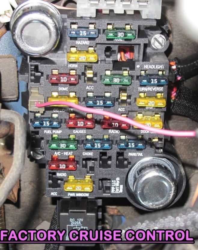Be sure to route these wires away from the moving parts of the brake switch and the accelerator pedal. You will need to locate 2 single-pin connectors from the parts kit and factory style terminals.