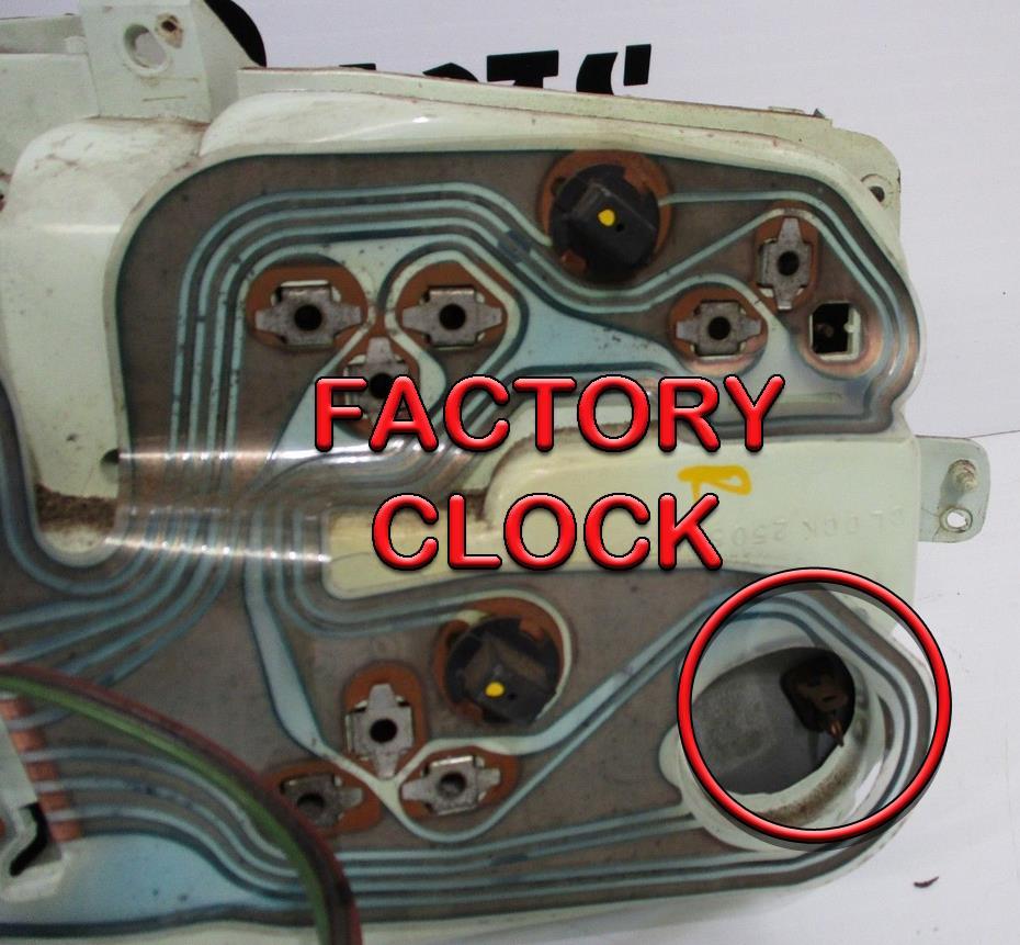 CLOCK This harness comes pre-wired for those with a factory clock cluster. Three wires with a 2-pin connector can be found with the instrument panel wires.