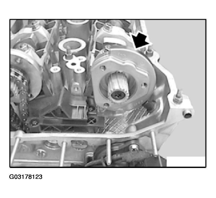 Fig. 206: Positioning Sensor Gear On Inlet Camshaft Fit thrust washer and