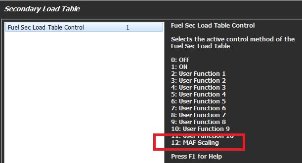 0 = Speed Density 2 = Mass Air Flow Figure 4.0. Fuel Model Setup Press F1 when you have this setting selected for more detailed help on each Fuel Model.
