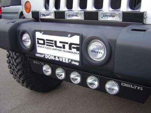 DELTA Bumper Xenon Fog/Driving Lamp Kit For Jeep Wrangler JK Special Features: Replaces Factory Low Wattage System Easy installation no drilling.