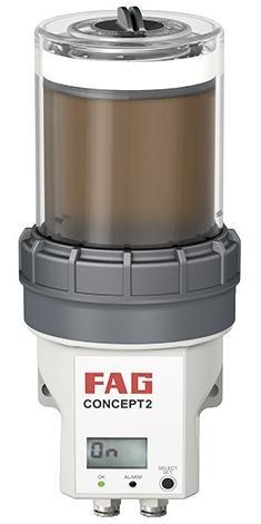 FAG CONCEPT2 Lubricator: One for Two The FAG CONCEPT2 lubricator was introduced for the first time at the Hannover Messe this year.