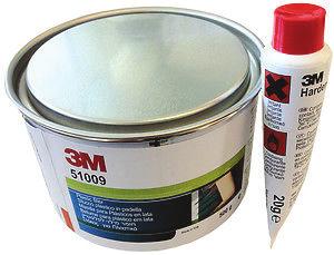 Adhesives 3M Plastic Filler A polyester-based filler specifically designed for plastic repairs.