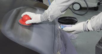 Automotive Aftermarket Repair Process Primer sanding 1 2 3 Apply 3M Dry Guide Coat to primed surface.