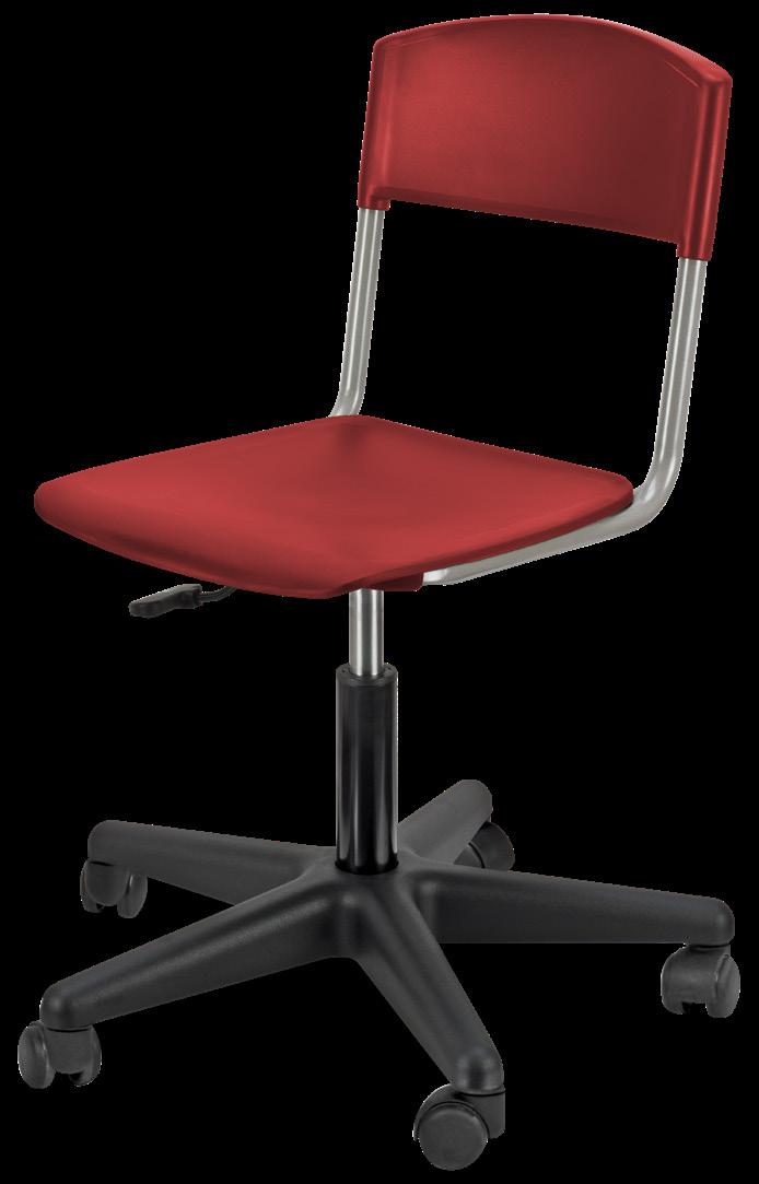 DuraPos Gas-Lift Swivel Chair A simple, yet strong chair designed for school computer use.