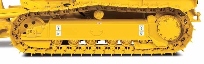 CRAWLER DOZER D31/D37-22 DURABILITY FEATURES Heavy-duty undercarriage Large link, large bushing diameter, and wider sprocket teeth extend