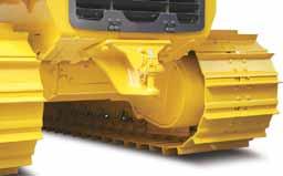 Protected travel motors and final drives Travel motors and final drives are mounted within the track shoe width for protection from rocks