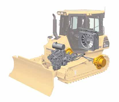 D31/D37-22 C RAWLER DOZER PRODUCTIVITY FEATURES This engine is EPA Tier 3, EU Stage 3A and Japan emissions certified; "ecot3" - ecology and economy combine with Komatsu technology to create a high