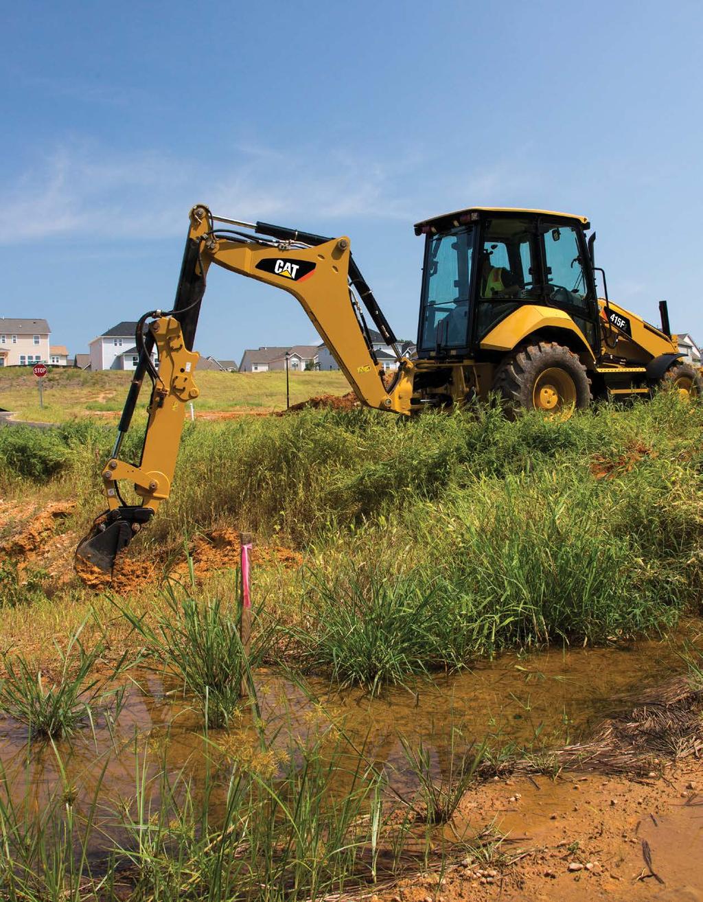 Cat Backhoe Loaders provide superior digging, trenching, backfilling and material handling capability for productive performance in a variety of