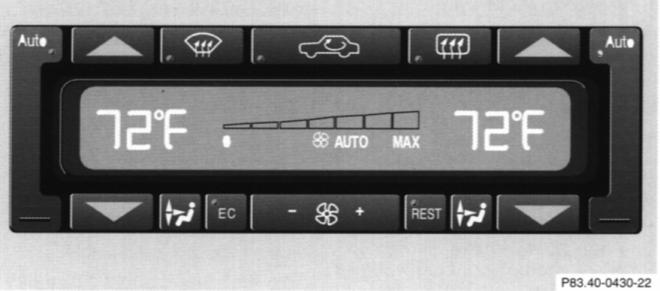 Basic Setting - Automatic Mode Press left and right automatic mode. button for Simultaneously press both and buttons for temperature setting of 72 F.
