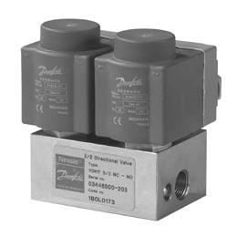 Generally (continued) The VDM 2E is a very small and compact valve for minor flow rates up to 1.8 litres per minute (0.5 gpm). It is a direct operated type of valve with just one coil.