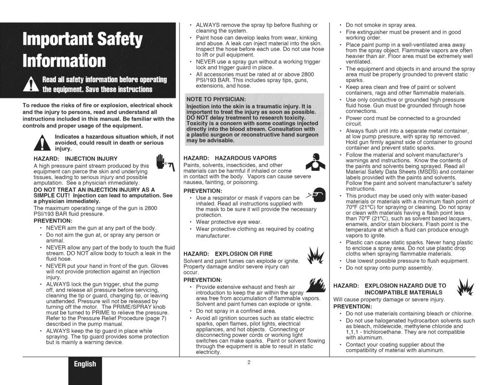 To reduce the risks of fire or explosion, electrical shock and the injury to persons, read and understand all instructions included in this manual.