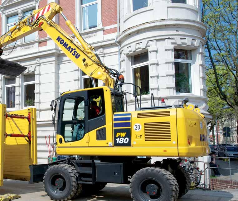 Excellent travel performance Wheeled excavators are built to move quickly on and between jobsites.