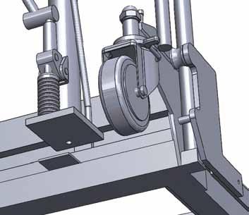 On the carriage support frame, line the tube support bracket holes with the holes