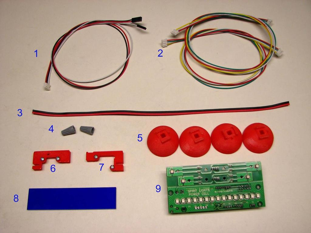 Spirit Lights Kit Contents The Spirit Lights Upgrade Kit contains multiple parts to complete the installation into your pack.
