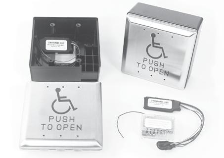 480 Series Wireless Push Plate Switch Kits CK ADA Compliant Wireless 4 ½ Push Plate Switches Includes: two Round or Square Push Plate Switches with matching surface mount back box, two wireless