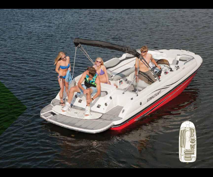 LIMITED I/O LIMITED 2000 I/0 with Sport Star Package and optional extended swim platform and swim mat SPORT STAR PACKAGE INCLUDES: Two-Tone Hull/Deck Stripe Sport Star Graphic