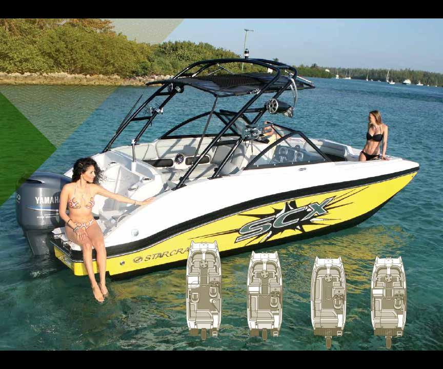 SCX OB CROSSOVER SCX 220 OB with Sport Package SPORT PACKAGE INCLUDES: Wake Tower Wake Tower Bimini with Storage