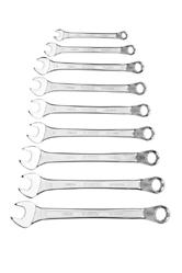 COMBINATION WRENCH (RING SIDE OFFSET) Version: Metric. Drive: Rg-side POWERDRIV 12-pot. Standard: DIN 3113B/ ISO 3318. Material: Chrome-vanadium-steel. Surface: Chrome-plated, heads and rg polished.
