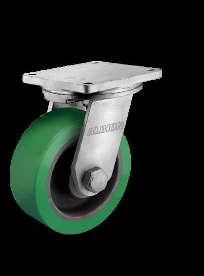 95 TRL Super Duty Casters (Tapered Thrust Swivel Section) CAPACITY TO 17000 STANDARD PLATE Towing^ Ro Environmentally Friendly HS Top Plate and Yoke Base: 5/8" thick AISI 1045 drop-forged steel