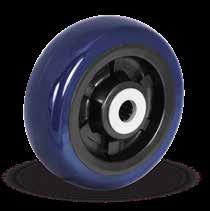 Wheels Polyurethane on Polypropylene Wheels (Continued) Polyurethane on Polypropylene Core This wheel has excellent properties where washdown of material handling equipment is required.