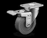 02Institutional Casters Easy rolling, double ball bearing casters are ideally suited for virtually any operation where a smooth,