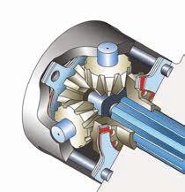 The dual circuit brake system separates the front and rear axles for added safety.
