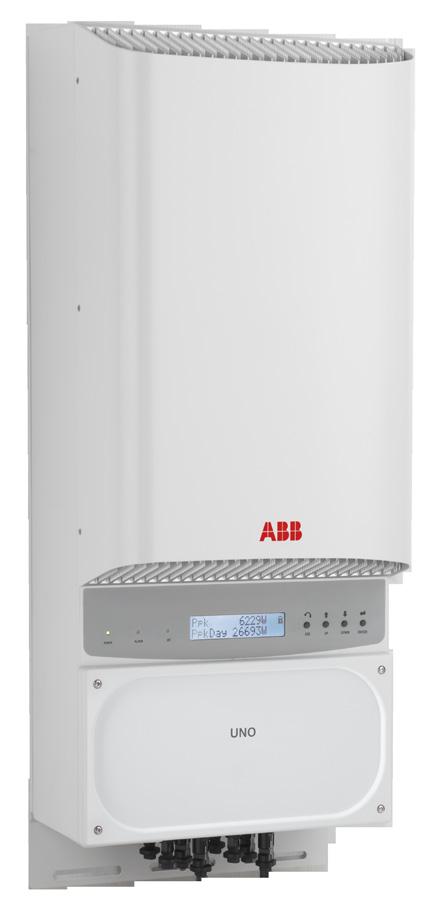 SOLAR INVERTERS ABB string inverters PVI5000/6000TLOUTD 5 to 6 kw Designed for residential and small commercial photovoltaic installations, this inverter fills a specific niche in the product line to