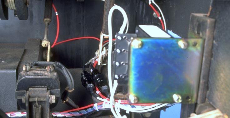 Temporarily position the plug-in connection of the CPT Harness near the top center of the Breaker.