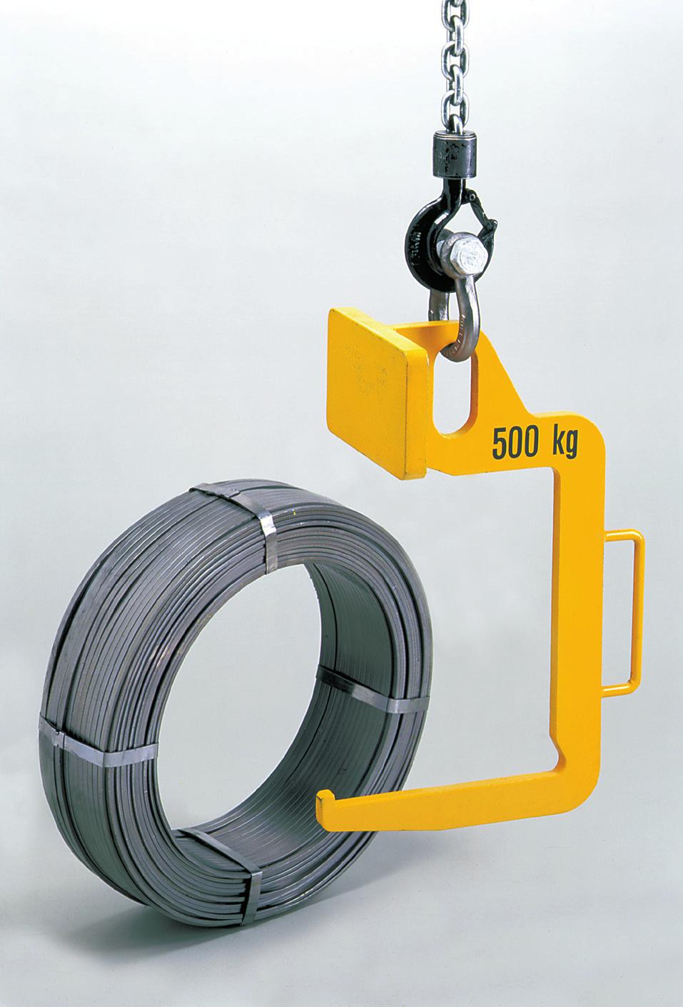 Tigrip Load Hoisting Tackle C-Hooks C-Hook model Capacity 500-10000 Coils, rolls, rings and similar items are transported safely with the Tigrip C-Hooks.