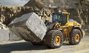 The attachments are designed as an integrated part of the wheel loader for