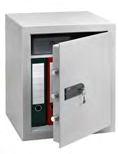 floor interior with sufficient space for files of common size Version S Resettable, armoured high-security safe lock VdS tested, class 2 ECB S certified according to EN 1300 class B 10 levers key